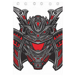 Robot Samurai Mask Print Curtain