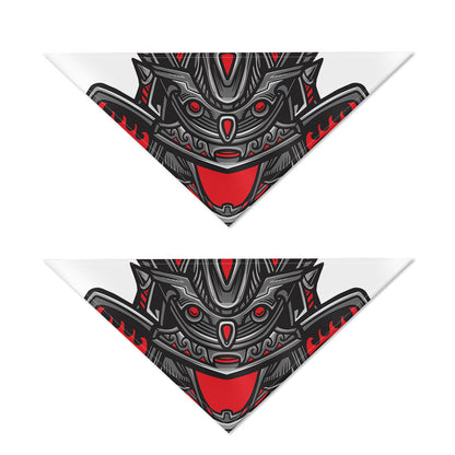 Robot Samurai Mask Print Dog Bandana