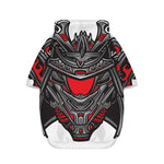 Robot Samurai Mask Print Dog Zip Up Hoodie