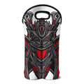 Robot Samurai Mask Print Double Neoprene Wine Tote