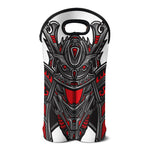 Robot Samurai Mask Print Double Neoprene Wine Tote