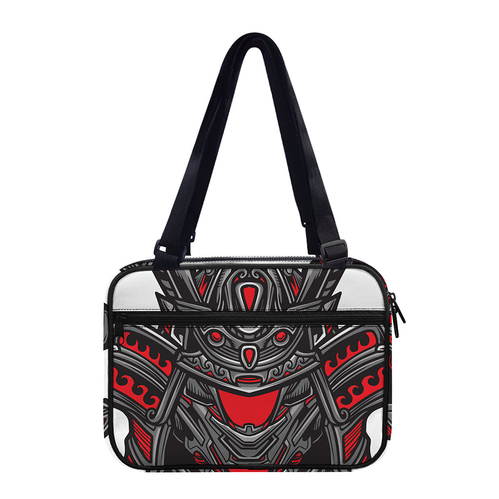 Robot Samurai Mask Print Double Strap Bible Bag
