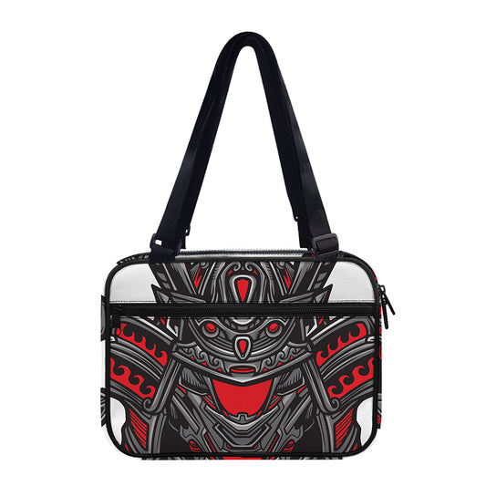 Robot Samurai Mask Print Double Strap Bible Bag