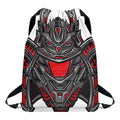 Robot Samurai Mask Print Drawstring Backpack