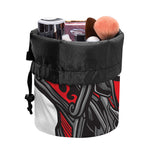 Robot Samurai Mask Print Drawstring Makeup Bag