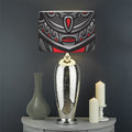 Robot Samurai Mask Print Drum Lamp Shade