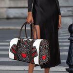 Robot Samurai Mask Print Duffle Bag