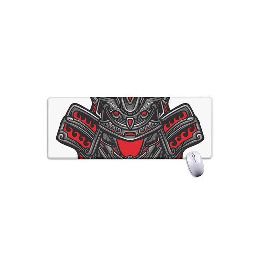 Robot Samurai Mask Print Extended Mouse Pad