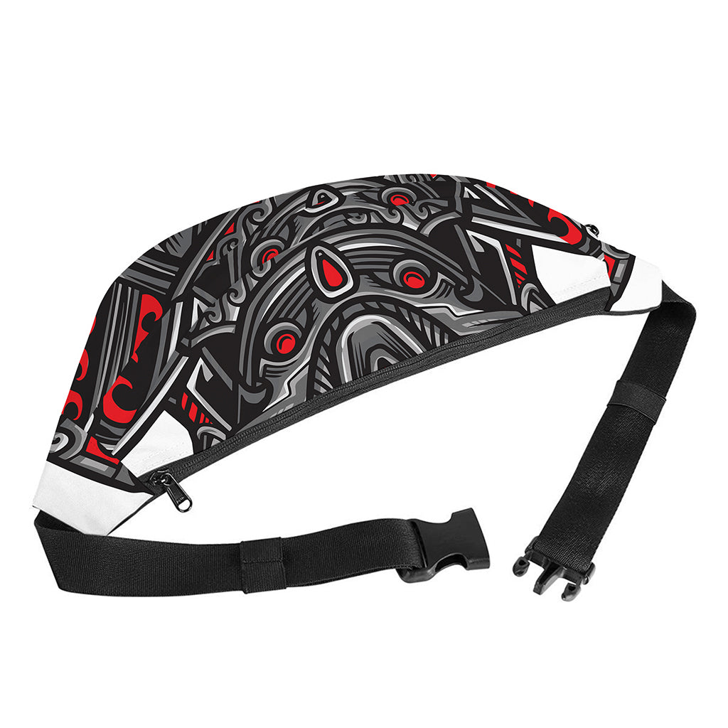 Robot Samurai Mask Print Fanny Pack