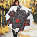 Robot Samurai Mask Print Foldable Umbrella