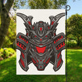 Robot Samurai Mask Print Garden Flag