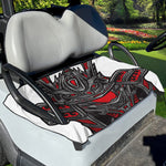 Robot Samurai Mask Print Golf Cart Seat Cover