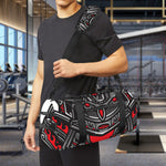 Robot Samurai Mask Print Gym Bag