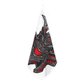 Robot Samurai Mask Print Hand Towel