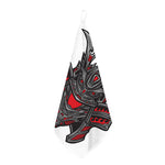 Robot Samurai Mask Print Hand Towel