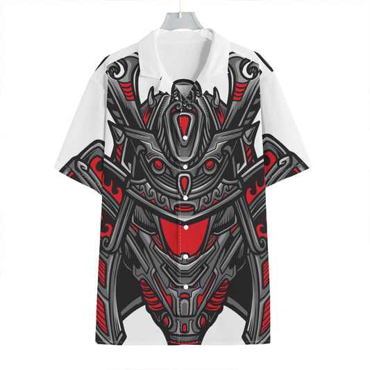 Robot Samurai Mask Print Hawaiian Shirt
