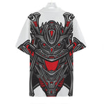 Robot Samurai Mask Print Hawaiian Shirt