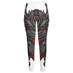 Robot Samurai Mask Print High-Waisted Pocket Leggings