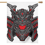 Robot Samurai Mask Print House Flag