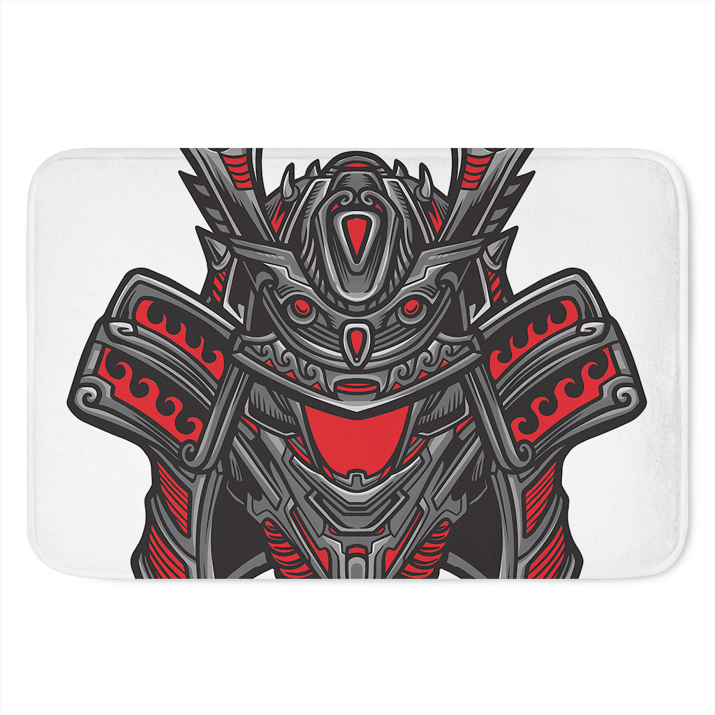 Robot Samurai Mask Print Indoor Door Mat