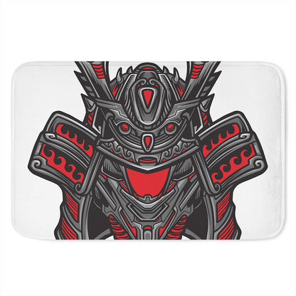 Robot Samurai Mask Print Indoor Door Mat