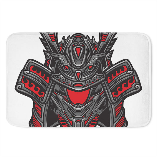 Robot Samurai Mask Print Indoor Door Mat