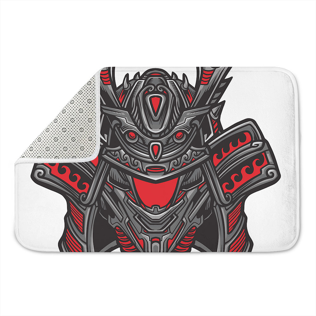 Robot Samurai Mask Print Indoor Door Mat