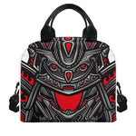 Robot Samurai Mask Print Insulated Lunch Bag
