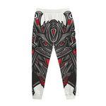 Robot Samurai Mask Print Jogger Pants