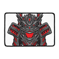 Robot Samurai Mask Print Kitchen Mat