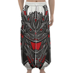 Robot Samurai Mask Print Lantern Pants