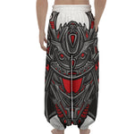 Robot Samurai Mask Print Lantern Pants