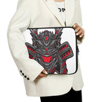 Robot Samurai Mask Print Laptop Sleeve