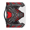 Robot Samurai Mask Print Leather Bible Cover