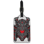 Robot Samurai Mask Print Luggage Tag
