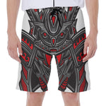 Robot Samurai Mask Print Men's Beach Shorts