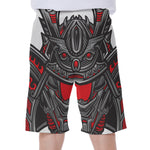 Robot Samurai Mask Print Men's Beach Shorts