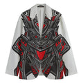 Robot Samurai Mask Print Men's Blazer