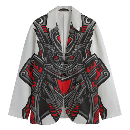 Robot Samurai Mask Print Men's Blazer