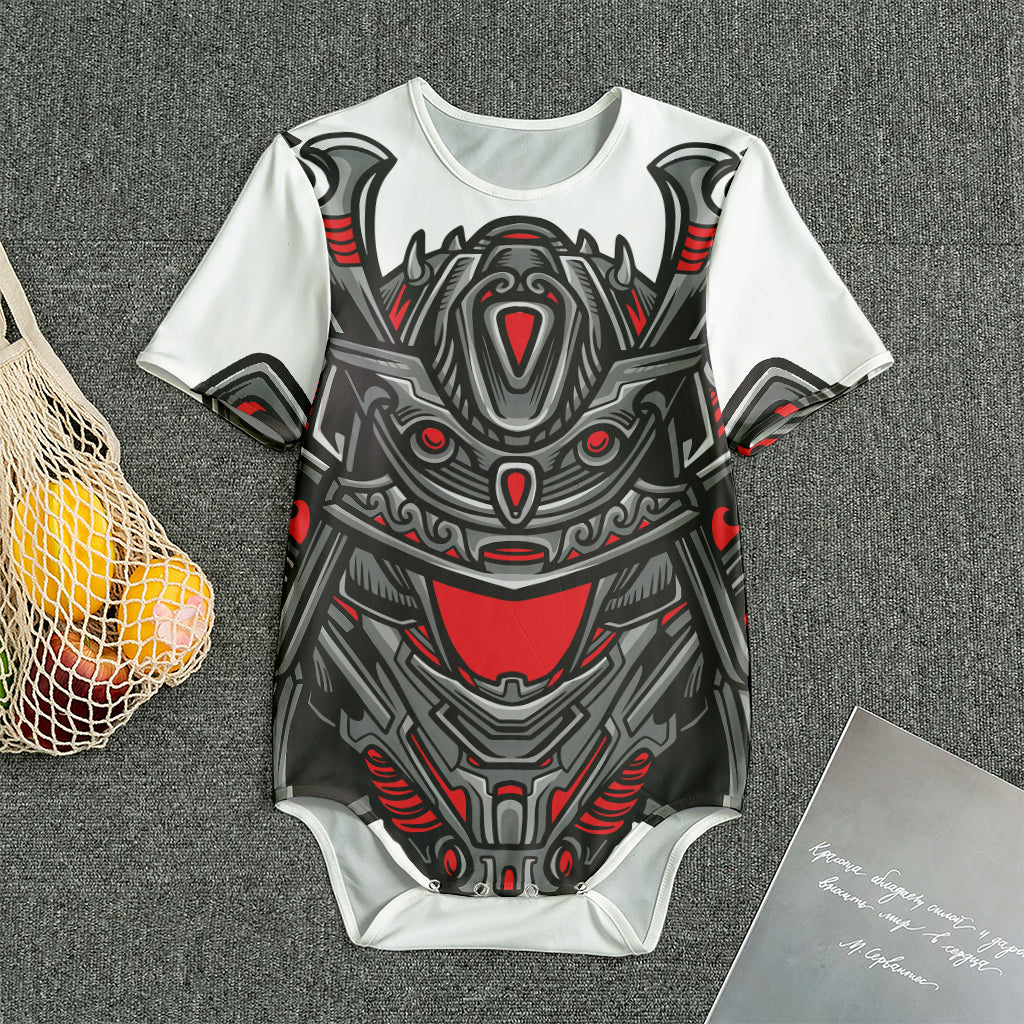Robot Samurai Mask Print Men's Bodysuit
