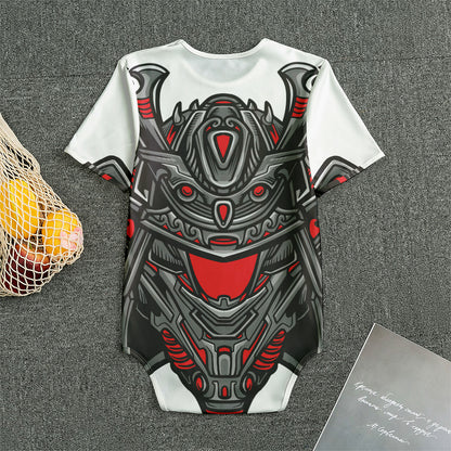 Robot Samurai Mask Print Men's Bodysuit