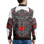 Robot Samurai Mask Print Men's Bomber Jacket
