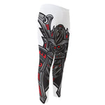 Robot Samurai Mask Print Men's Compression Pants
