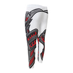 Robot Samurai Mask Print Men's Compression Pants