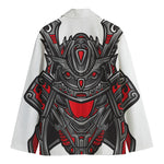 Robot Samurai Mask Print Men's Cotton Blazer