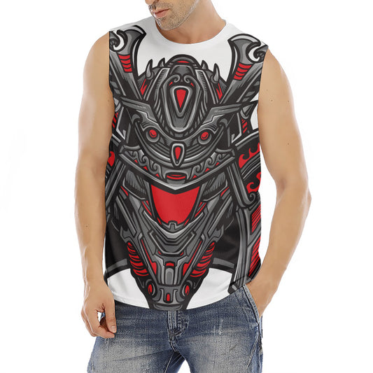 Robot Samurai Mask Print Men's Fitness Tank Top