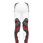 Robot Samurai Mask Print Men's leggings