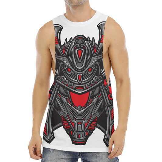 Robot Samurai Mask Print Men's Muscle Tank Top
