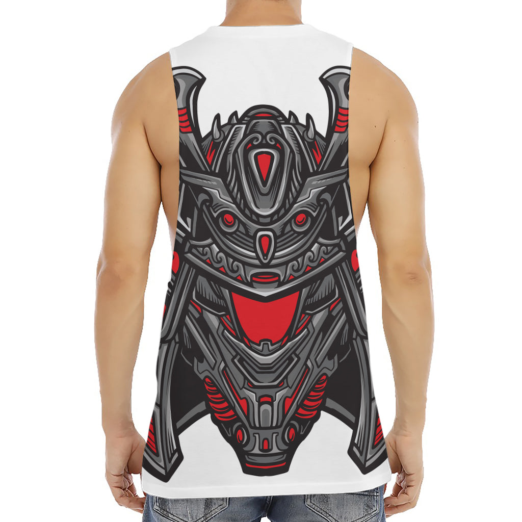 Robot Samurai Mask Print Men's Muscle Tank Top