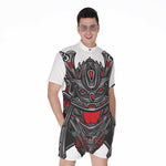 Robot Samurai Mask Print Men's Rompers
